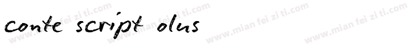 conte script olus字体转换